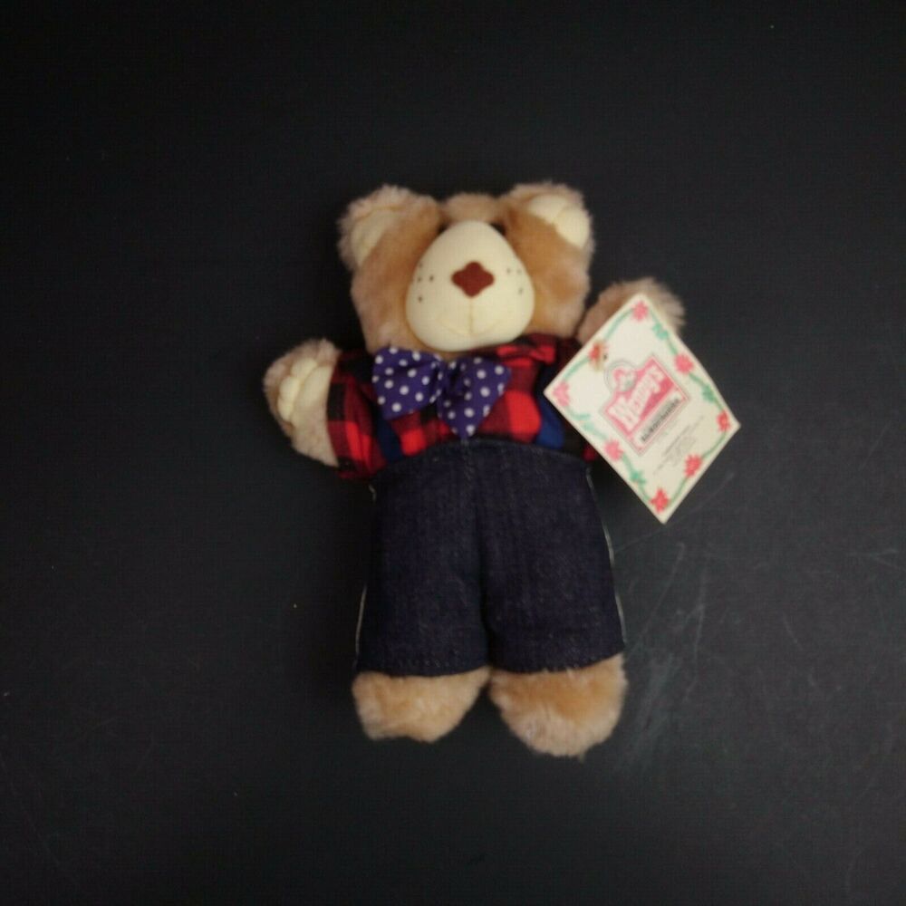 VTG 1986 Wendy's Farrell Furskins Bear 6" Plush Stuffed Animal